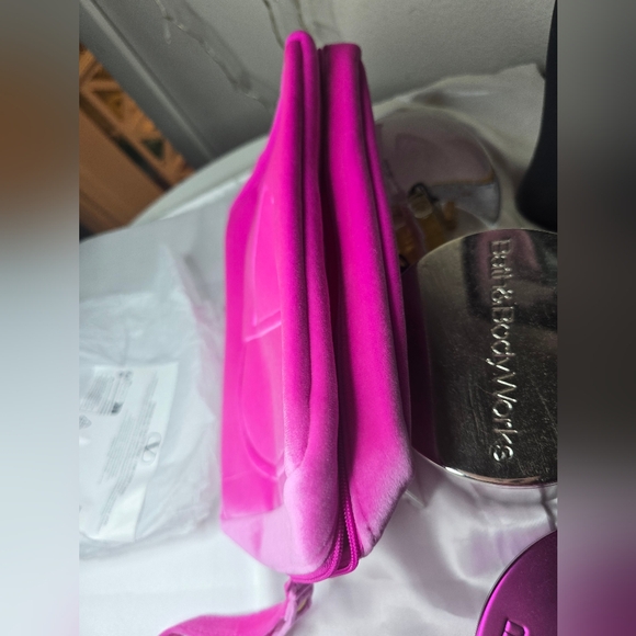 NEW Valentino Garavani Beauty Line Velour Logo Clutch!